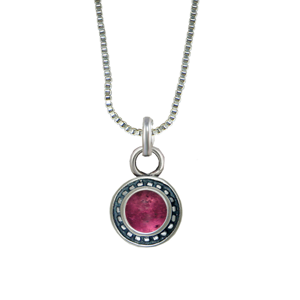 Sterling Silver Petite Little Pink Pendant Necklace